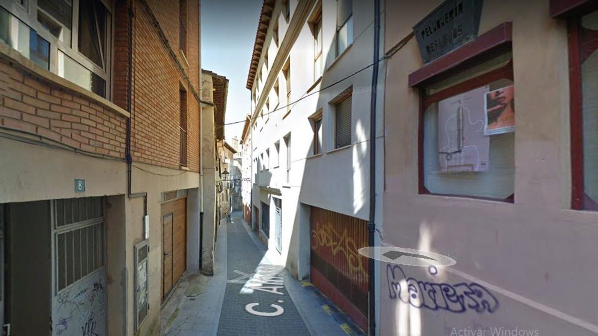 Calle Aínsas, en el casco histórico de Teruel.