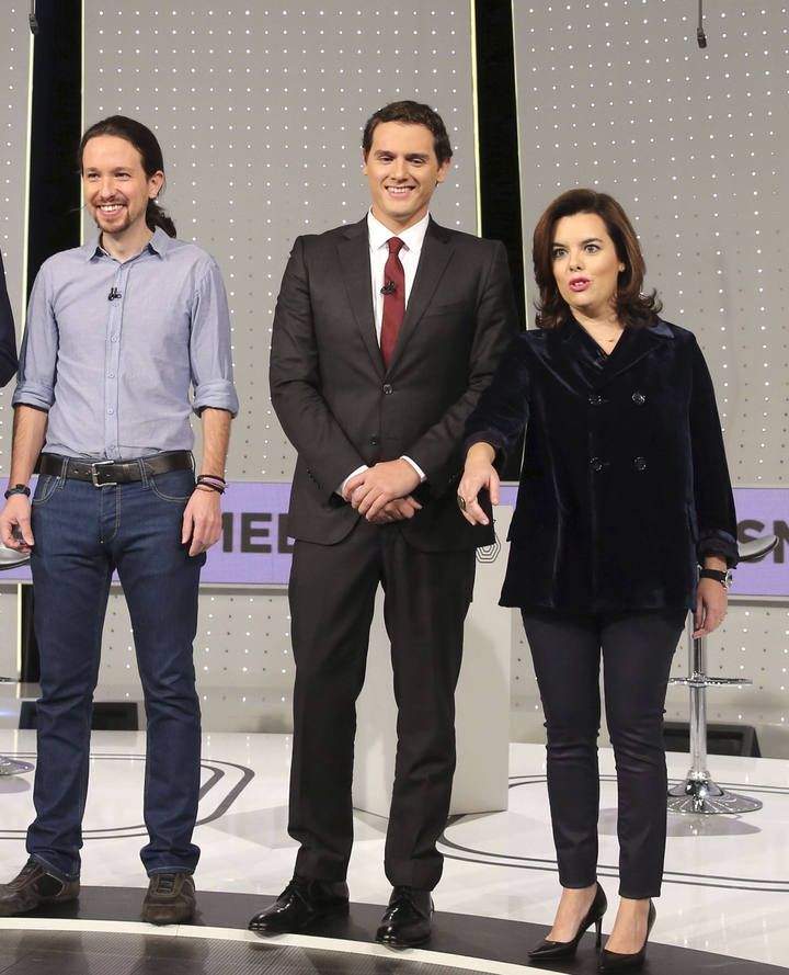 DEBATE TELEVISADO ENTRE LOS CANDIDATOS DE PP, PSOE, CIUDADANOS Y PODEMOS