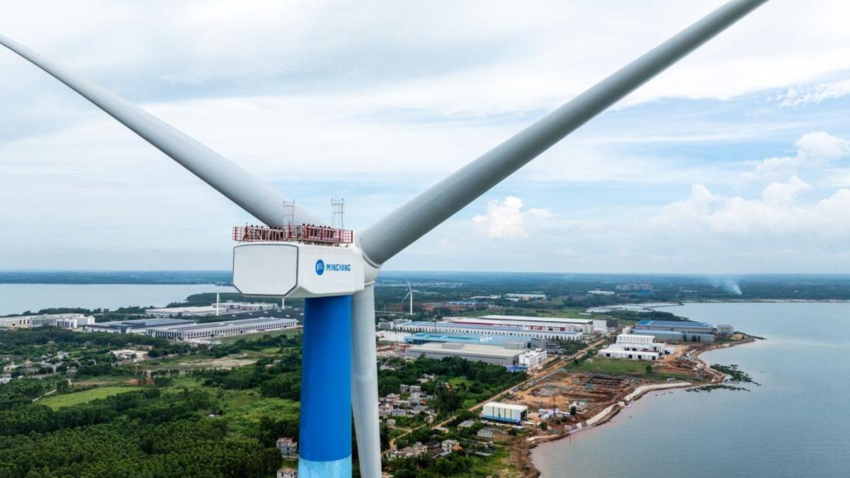 Imagen del aerogenerador chino