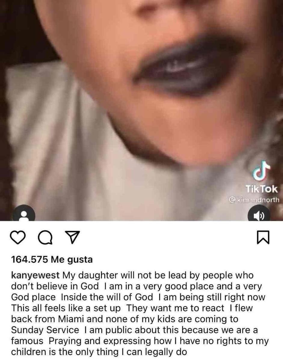 Además, Kanye dice que a su hija la cría gente que no cree en Dios