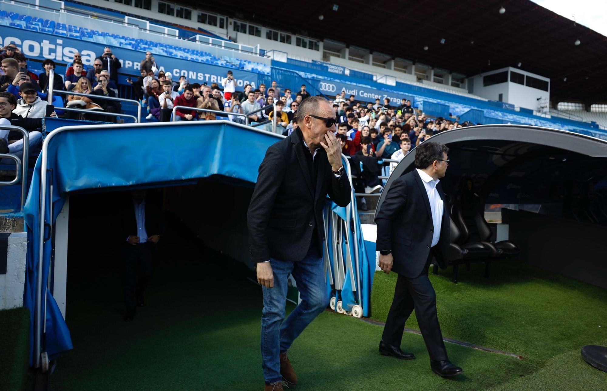 En imágenes | La emocionante presentación de Víctor Fernández en su regreso al Real Zaragoza