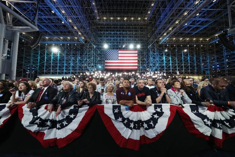 Las imágenes de la noche electoral en EEUU