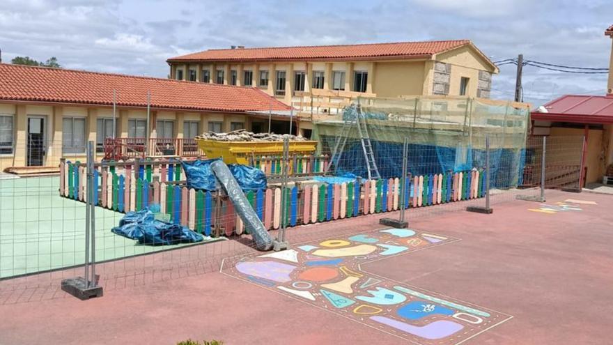 Obras de ampliación en el colegio de Xunqueira. | FdV