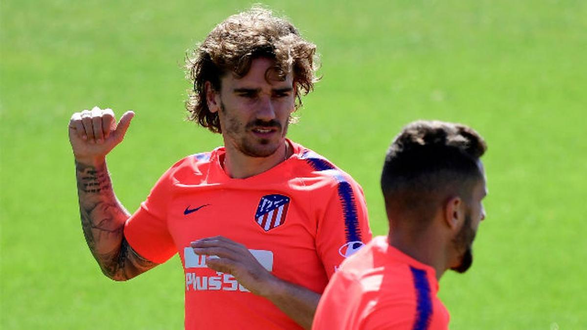 Griezmann entrena con normalidad con el Atlético