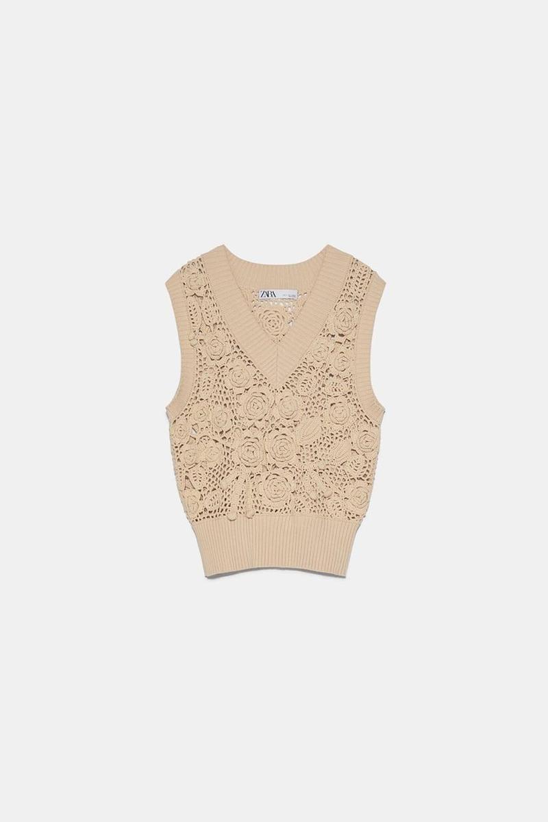 Chaleco de crochet de Zara. (Precio: 29,95 euros)