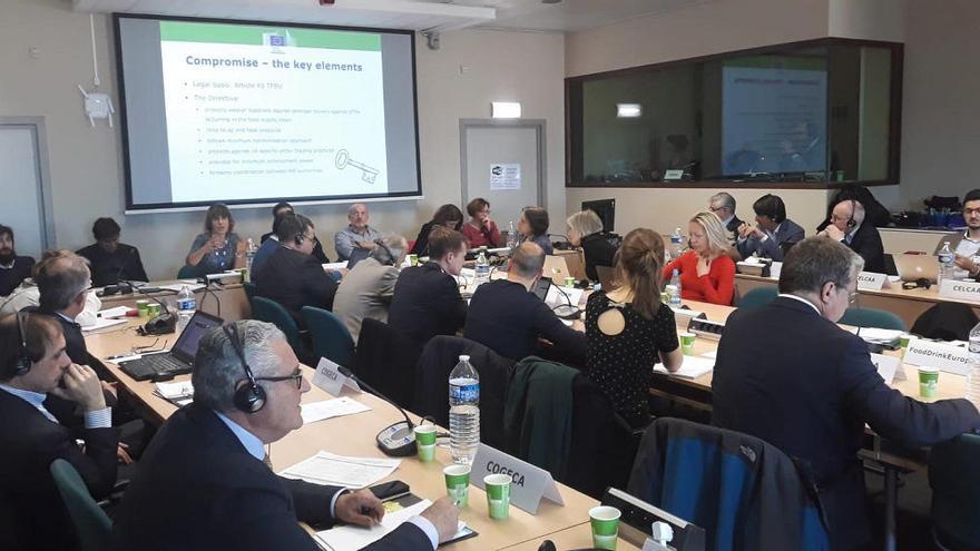 Cirilo Arnandis, en la reunión de Bruselas.