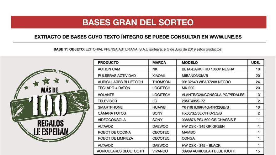 Cartilla del sorteo.