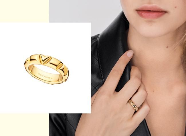 Anillo LV Volt de oro amarillo