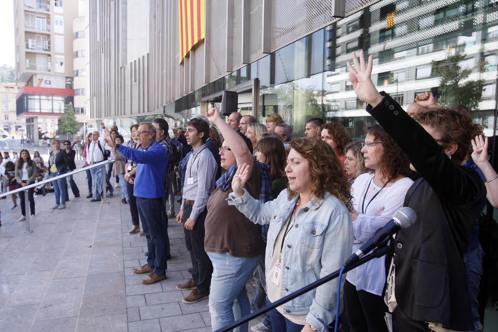 Els estudiants gironins surten al carrer contra l'aplicació de l'article 155