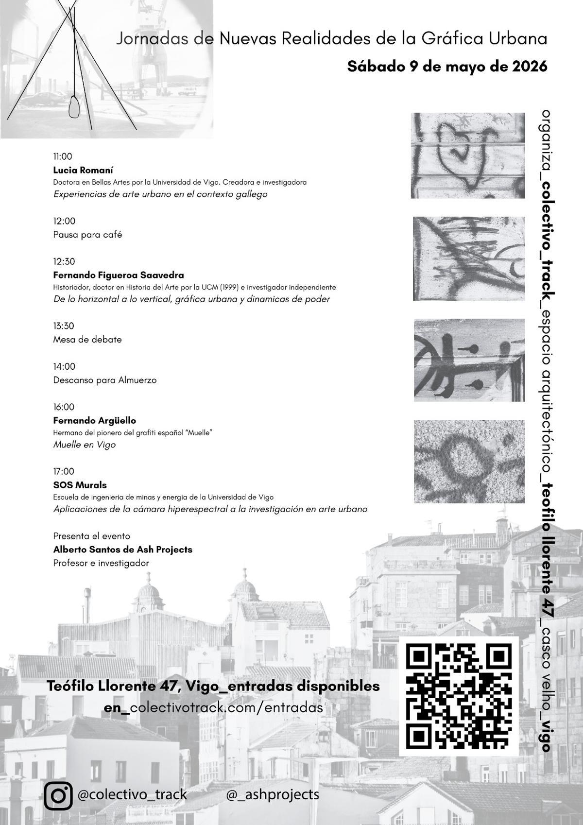 Programa de las Jornadas de Nuevas Realidades de la Gráfica Urbana de este sábado en Vigo