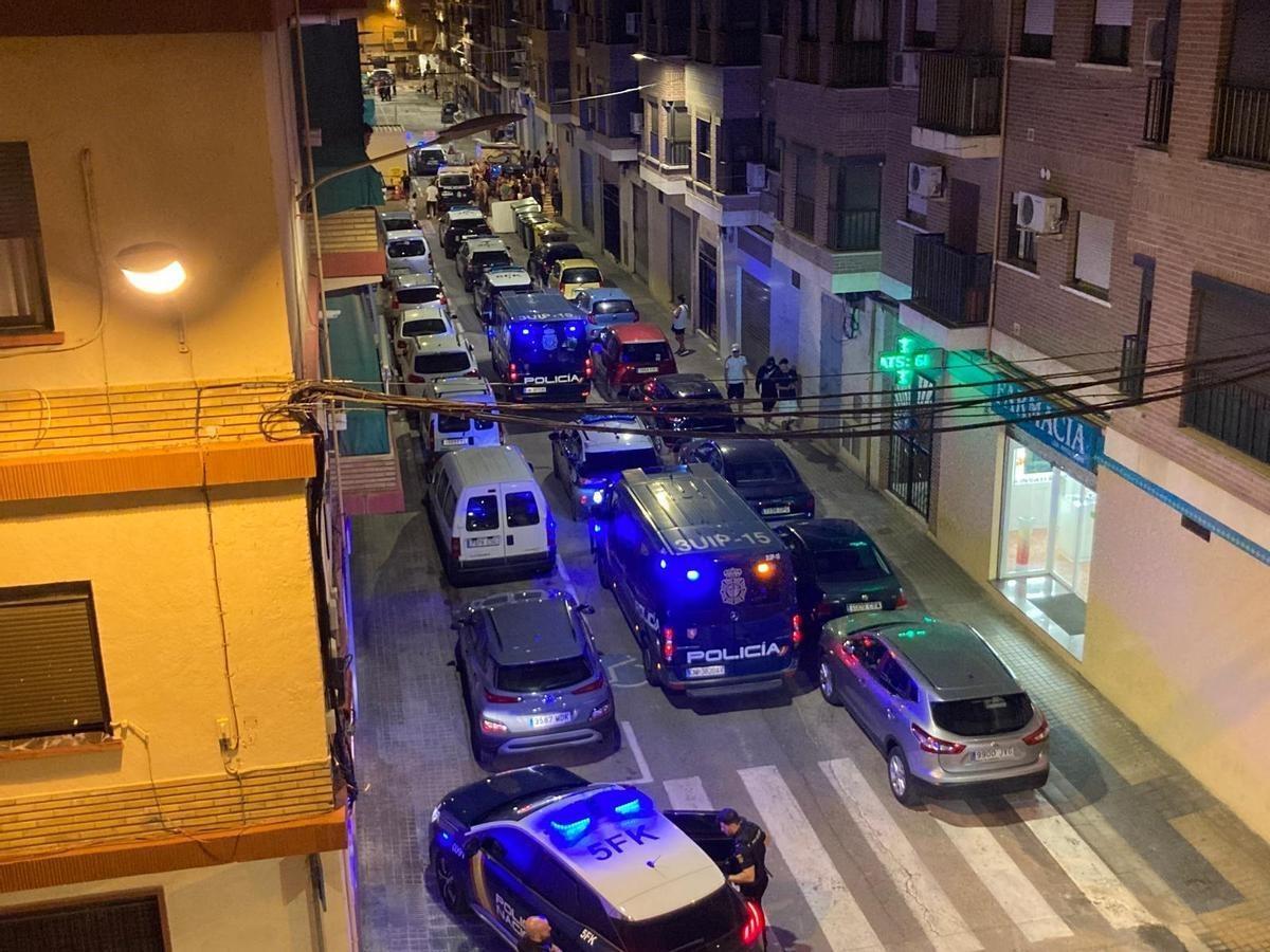 Intervención policial en la calle Picayo en septiembre de 2024