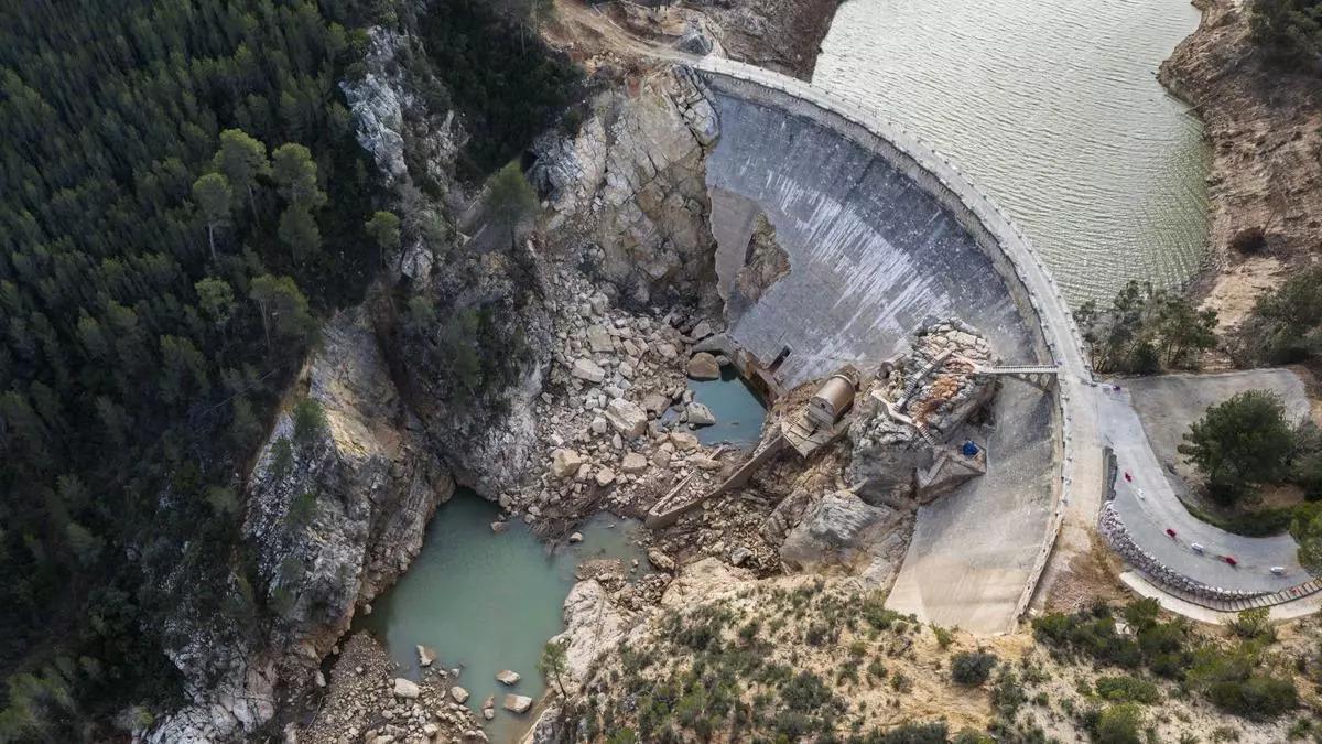 Imagen del embalse de Buseo captada el 22 de enero, 85 días después de la dana.