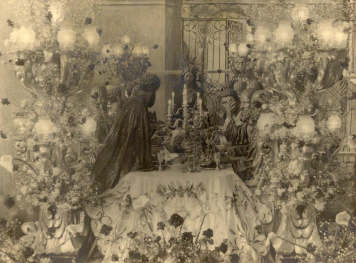 Desaparecido grupo escultórico de La Cena, de la colección de Andrés Hernández