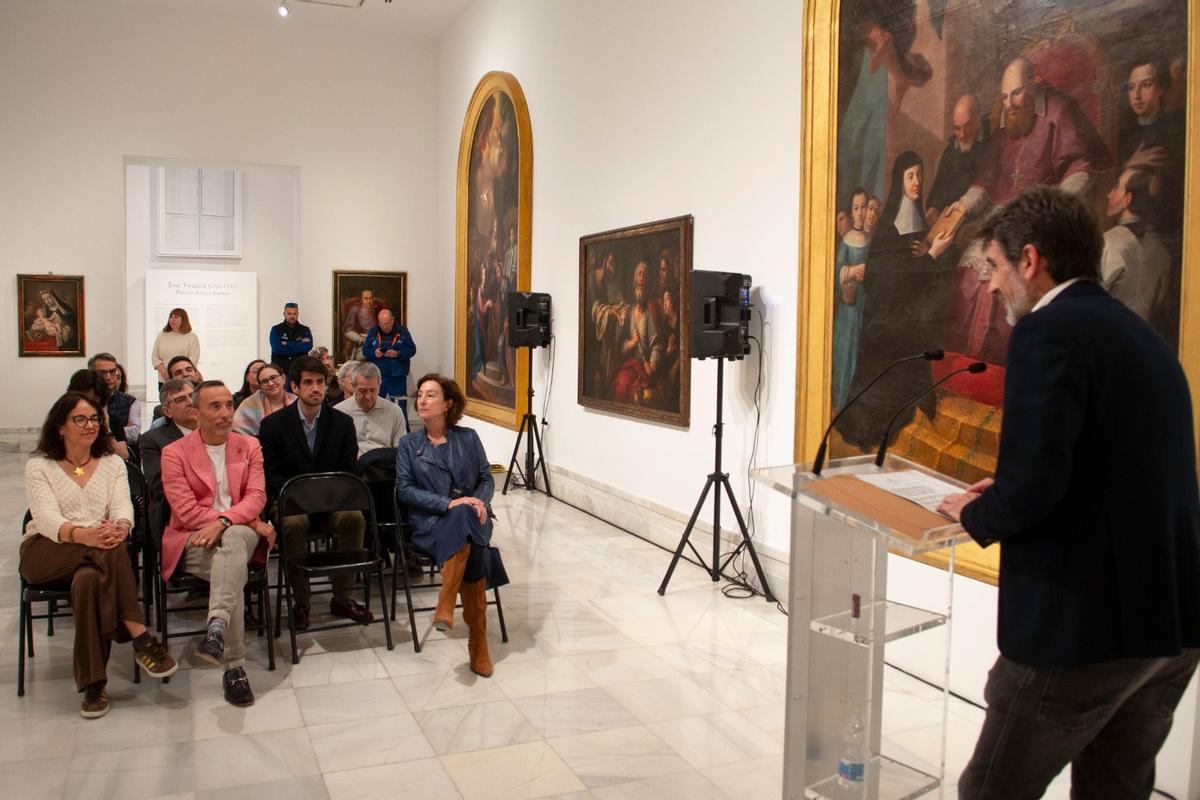 José Luis Moreno durante la presentación de la exposición sobre Vergara.