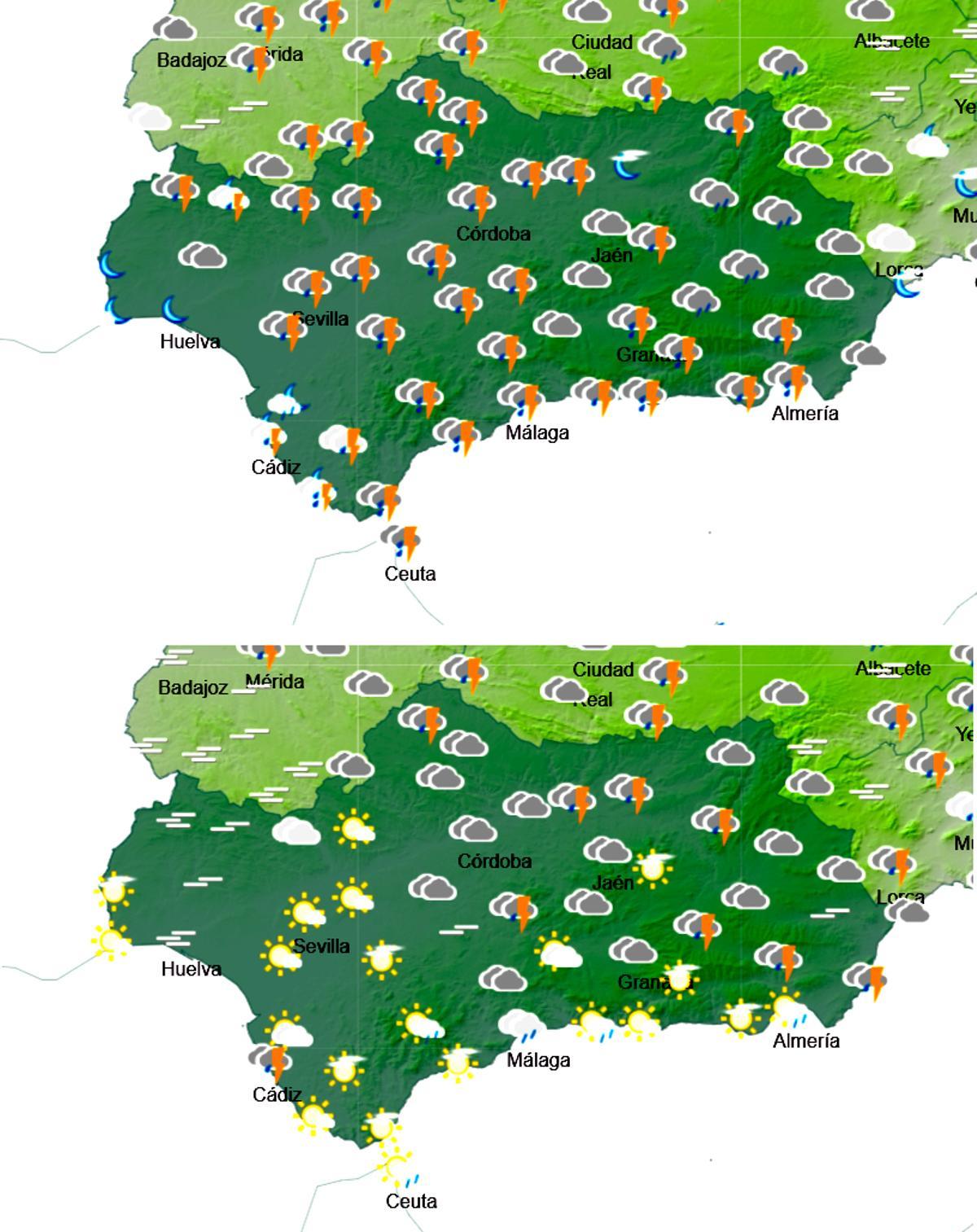 Previsión este martes a las 01.00 horas de la madrugada y a las 09.00 horas.