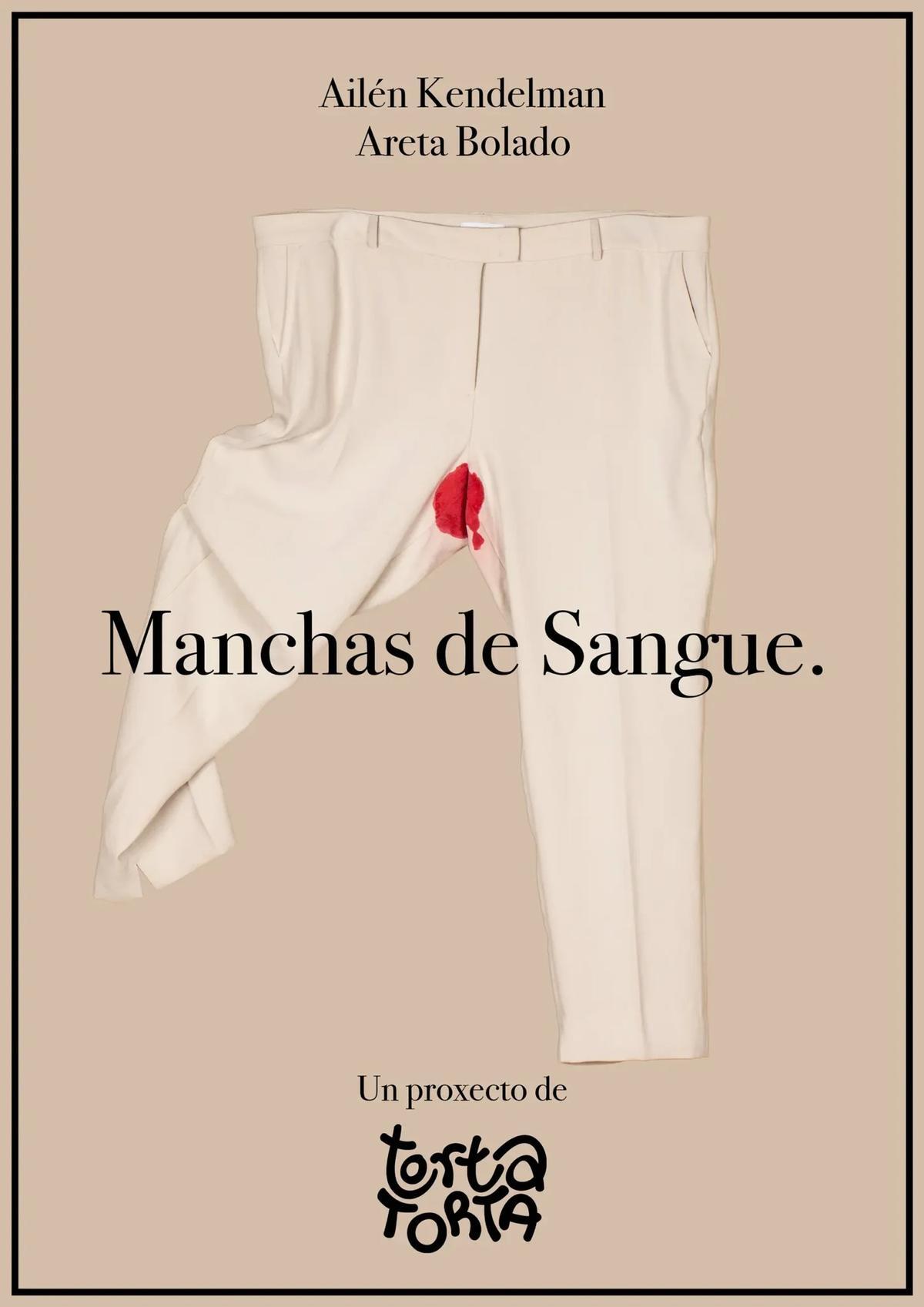 Cartel de la obra "Manchas de sangue", de la compañía de O Porriño Torta Torta.
