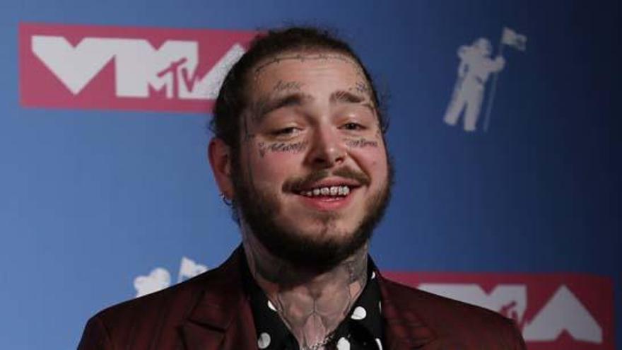 Post Malone en la gala de los MTV Video Music Awards.