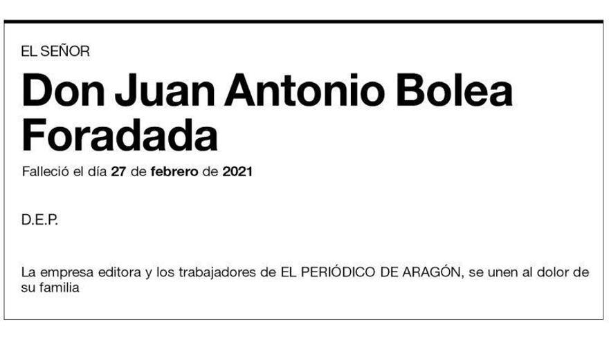 Juan Antonio Bolea Foradada