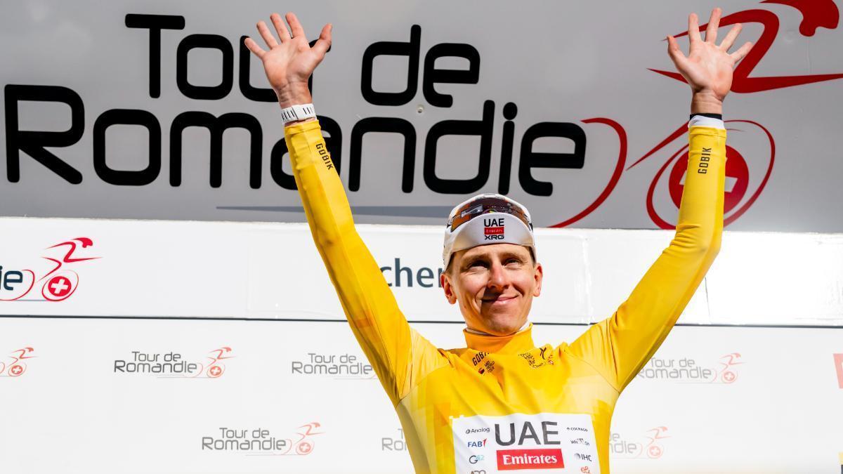 Pogacar, líder de la clasificación general del Tour de Romandía 2026 tras la etapa 3