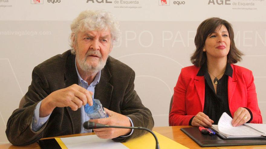 Xosé Manuel Beiras y Yolanda Díaz, portavoces de AGE.