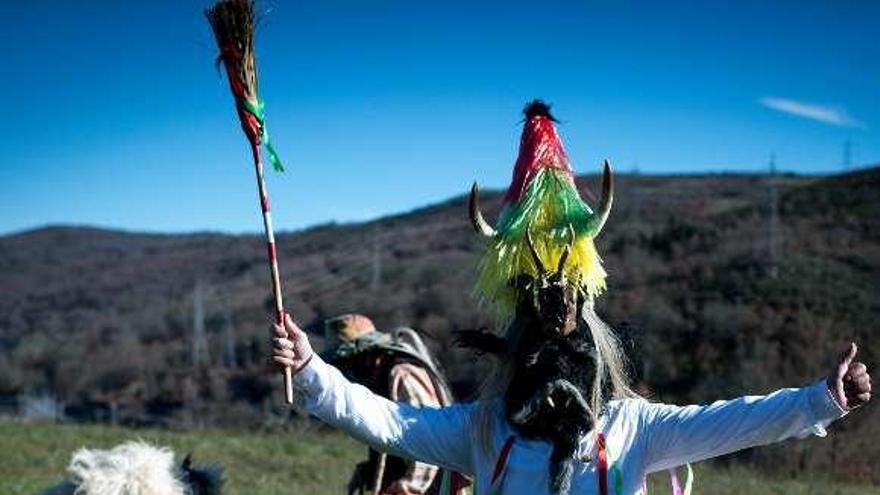 Una de las máscaras en Vilariño de Conso. // Brais Lorenzo