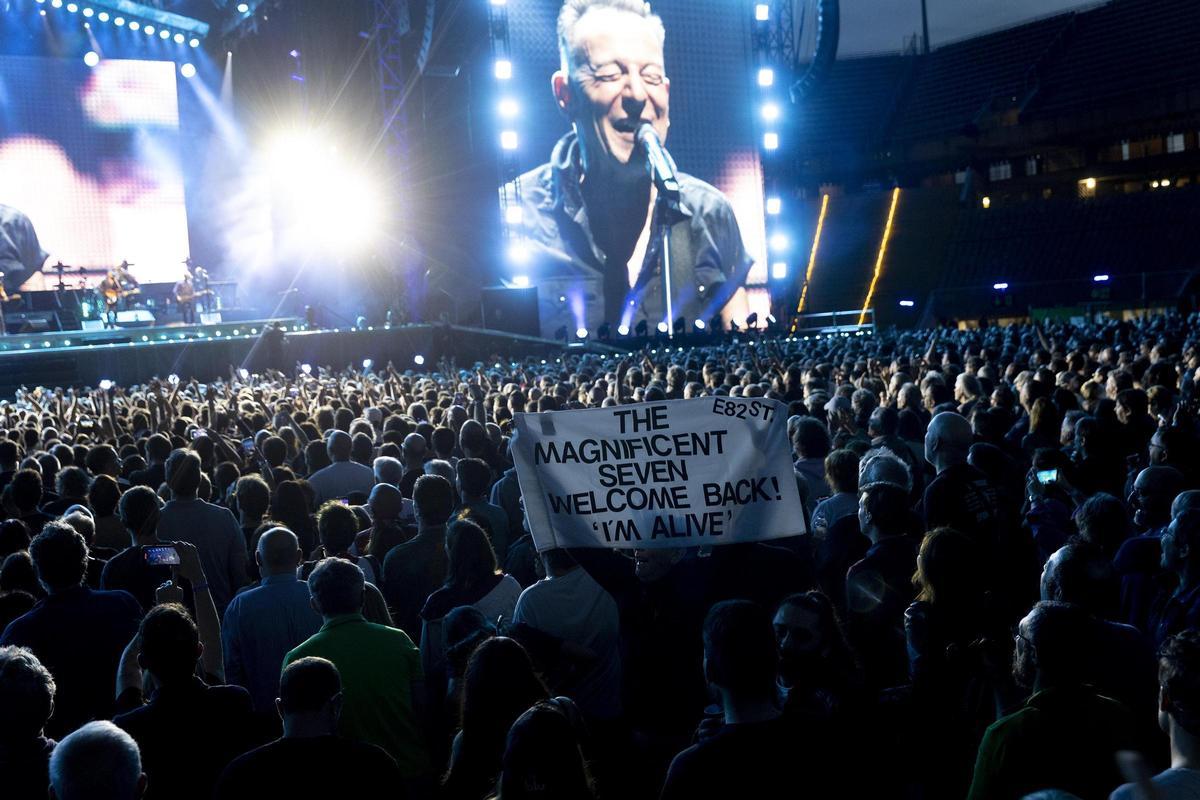 Bruce Springsteen en concierto en el Estadi Olimpic de Barcelona