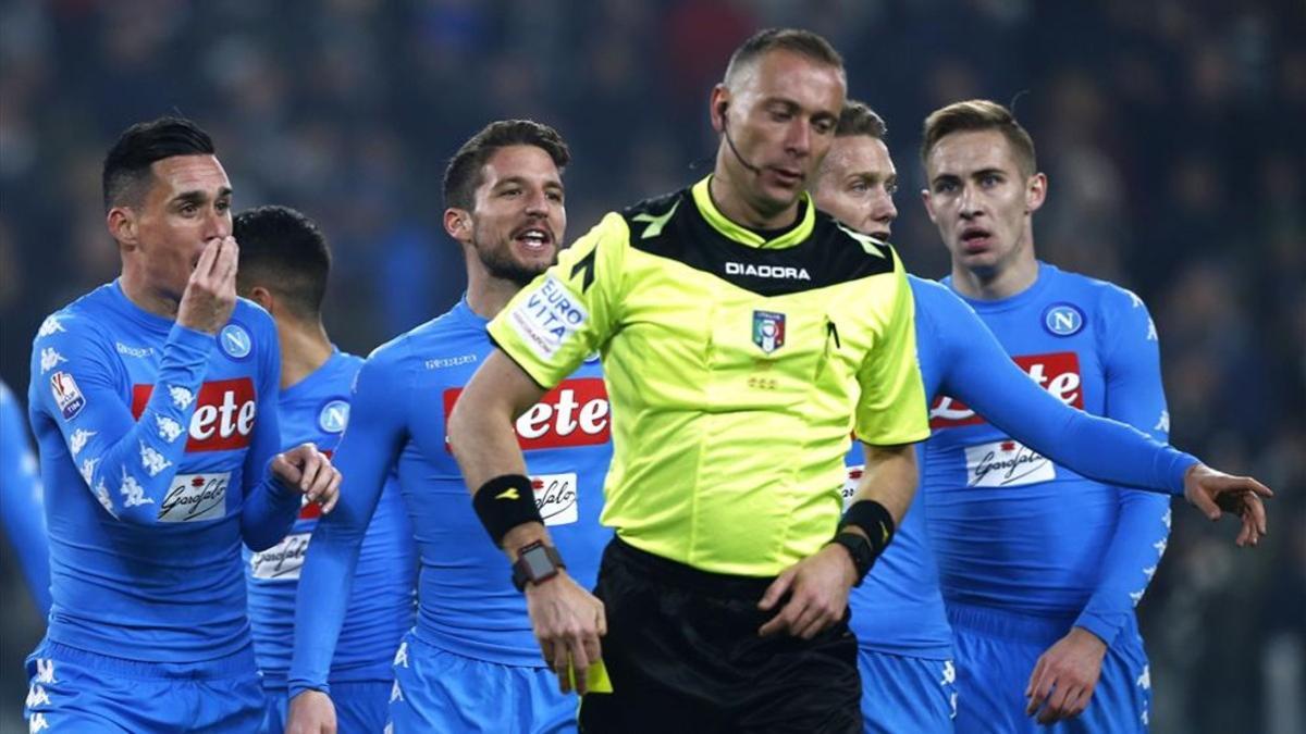 El Nápoles está indignado con el arbitraje que sufrió contra la Juventus