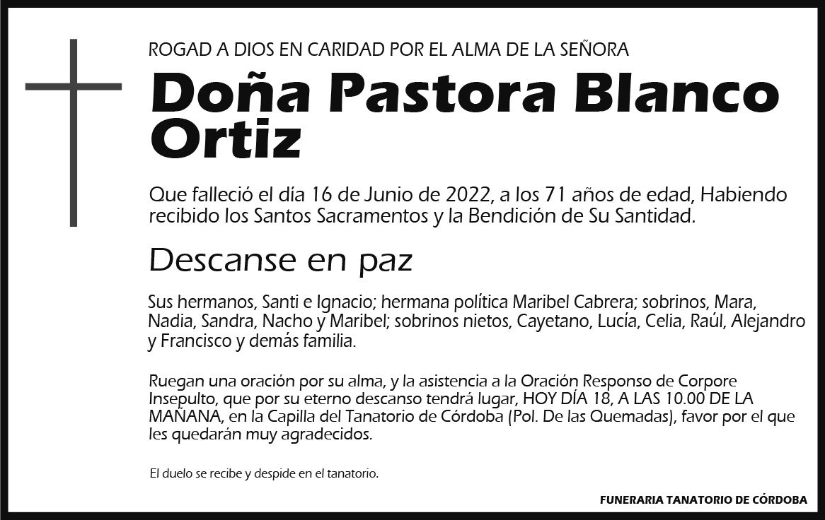 Pastora Blanco Ortiz