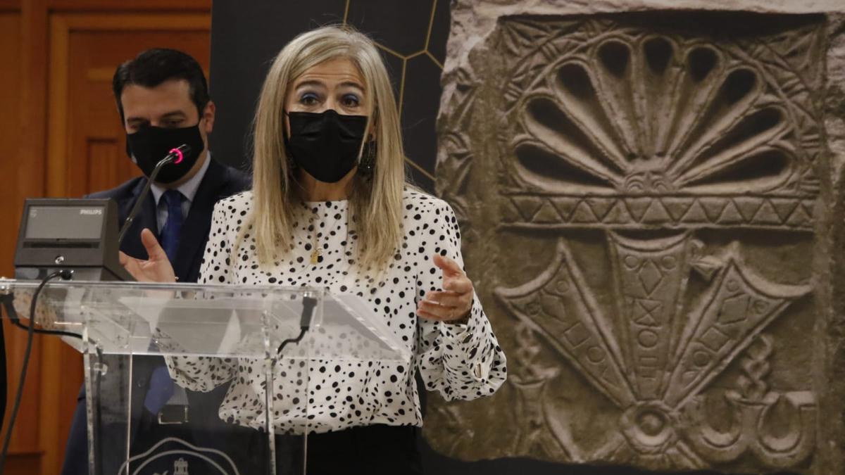 La consejera de Cultura y Patrimonio Histórico, Patricia del Pozo, en la presentación de la exposición.