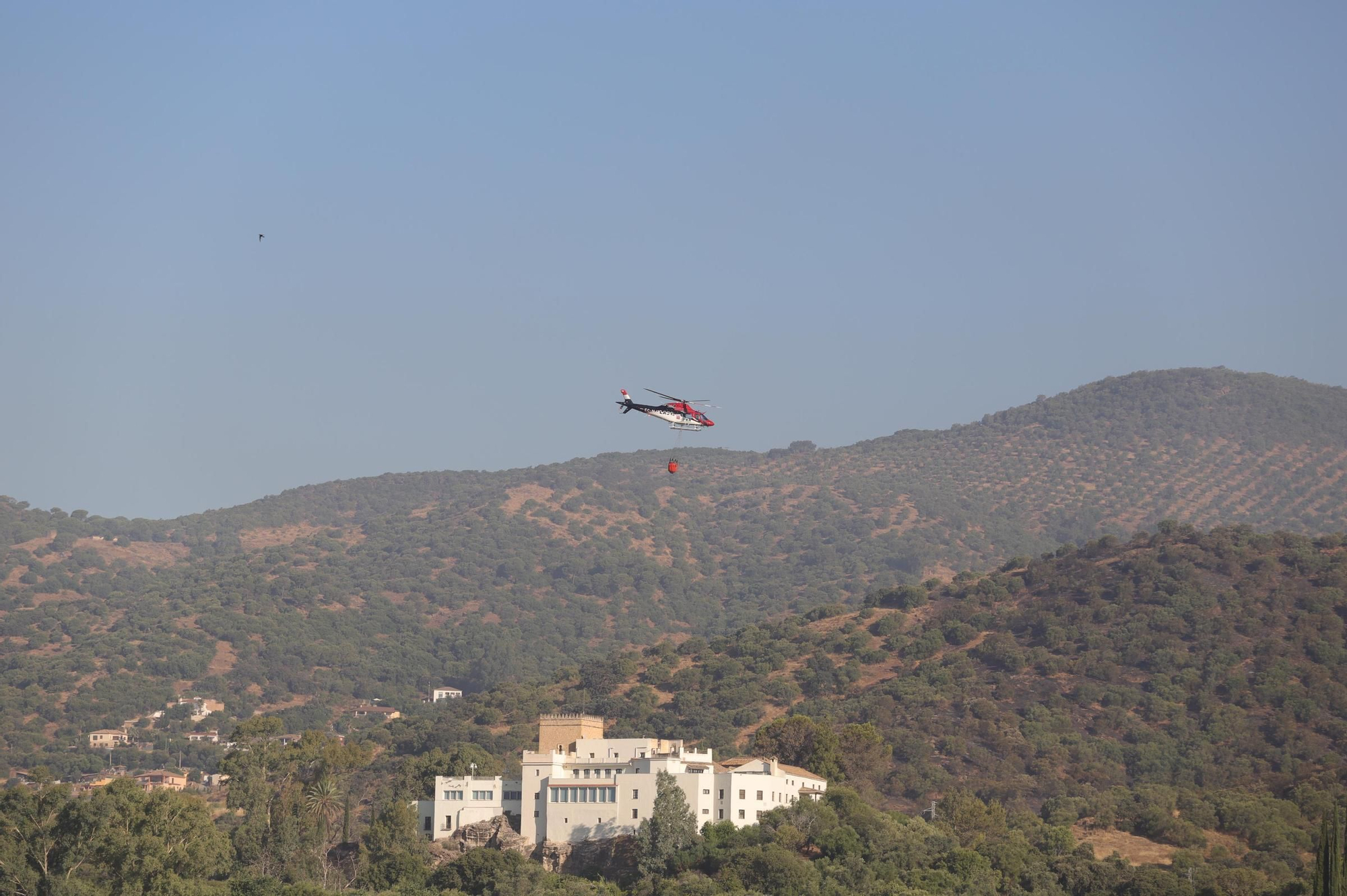 Las imágenes de la mañana en el entorno del incendio de La Albaida