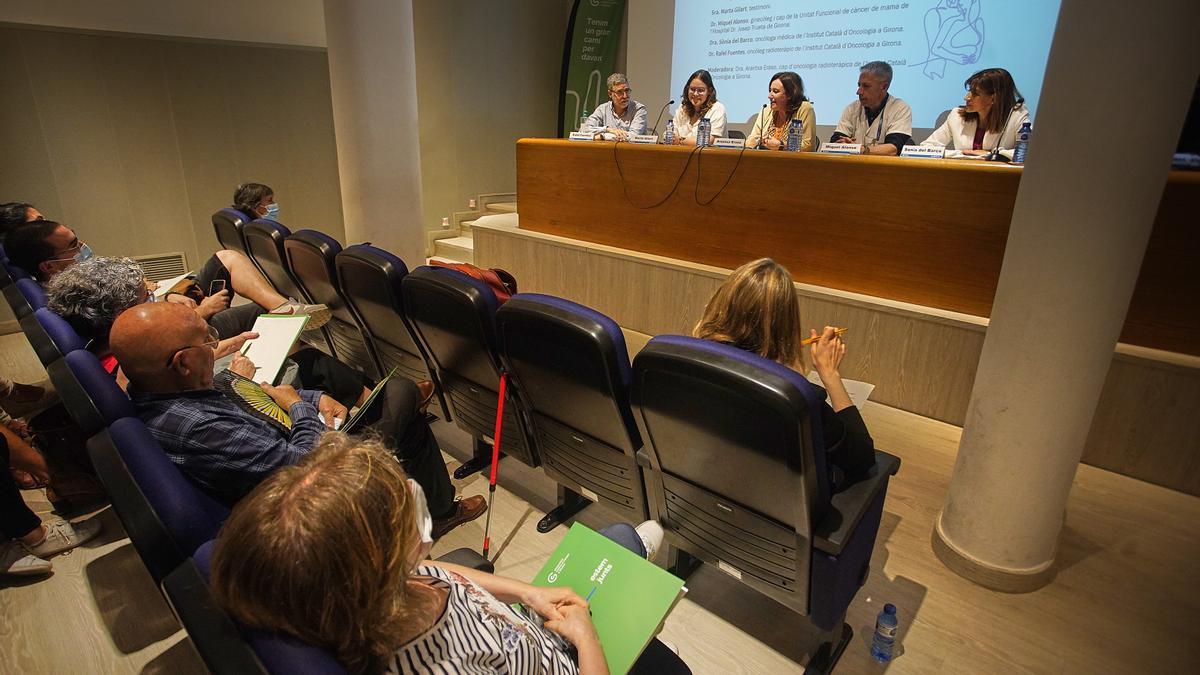 La jornada a la sala d’actes de l’hospital Trueta, ahir a la tarda.