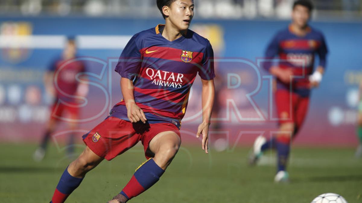 El jugador coreano Lee debutó con el Juvenil A del FCBarcelona