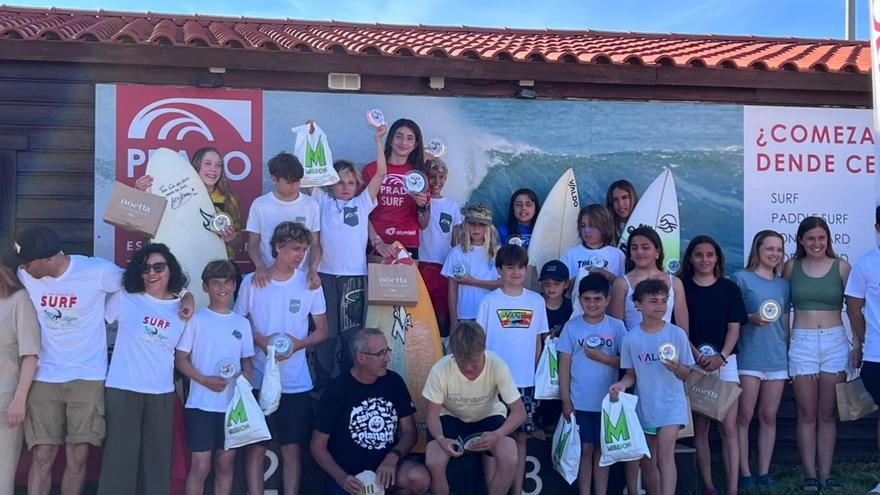 Tres promesas del Prado Surf se suben al podio del Campeonato Gallego Kids