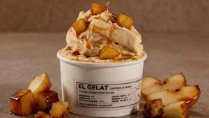 Helado de  tatin de manzana con caramelo de El Gelat.