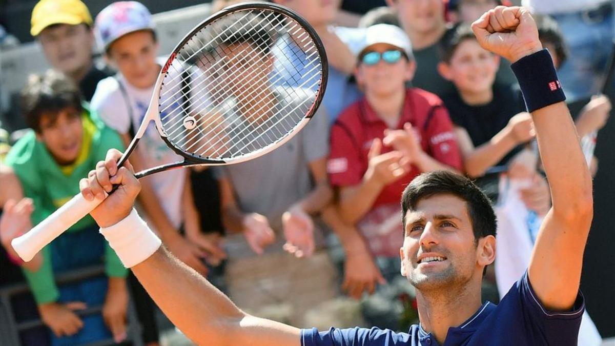 Djokovic celebra su triunfo en Roma