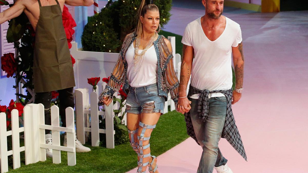 Fergie junto a Philipp Plein en Milan Fashion Week