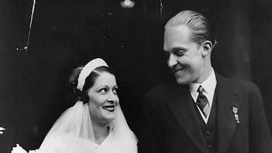 La pareja, el día de su boda en 1933.