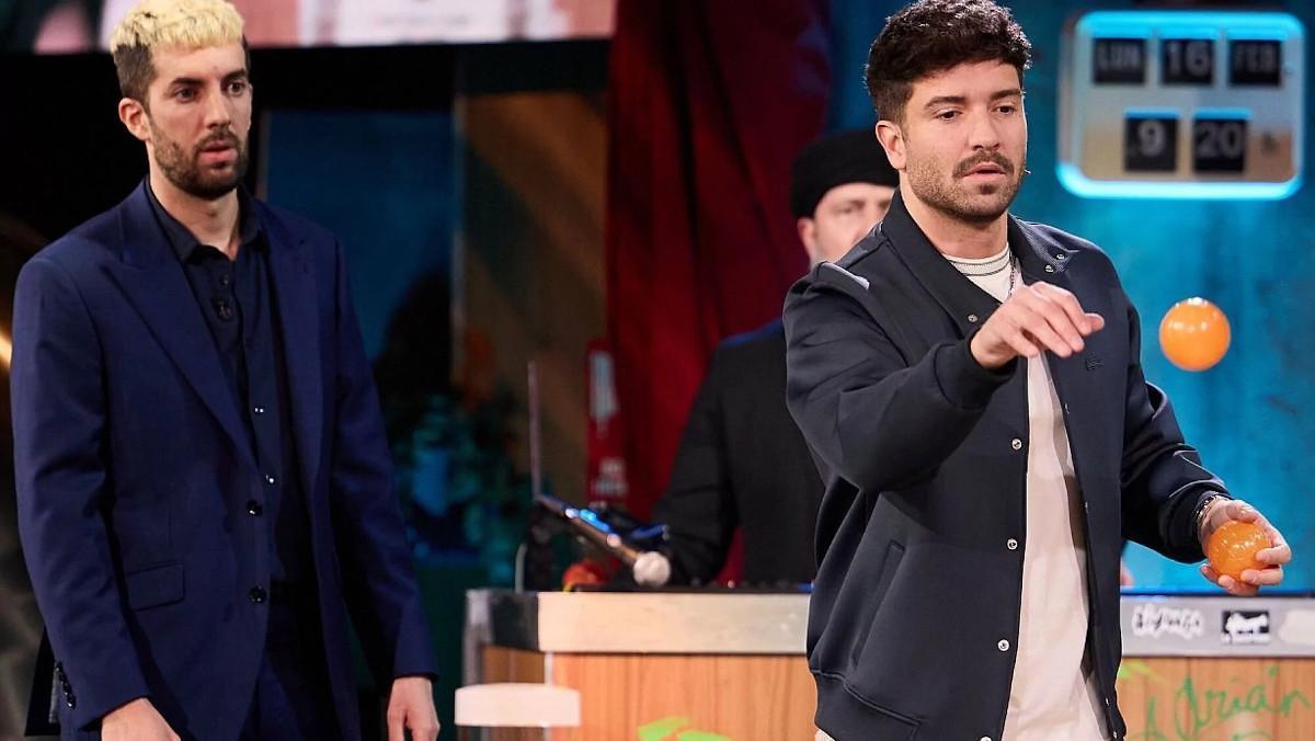 Broncano, con Pablo Alborán, en 'La revuelta'