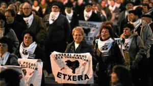 Manifestació. Bilbao a favor dels drets dels presos etarres, dissabte passat.