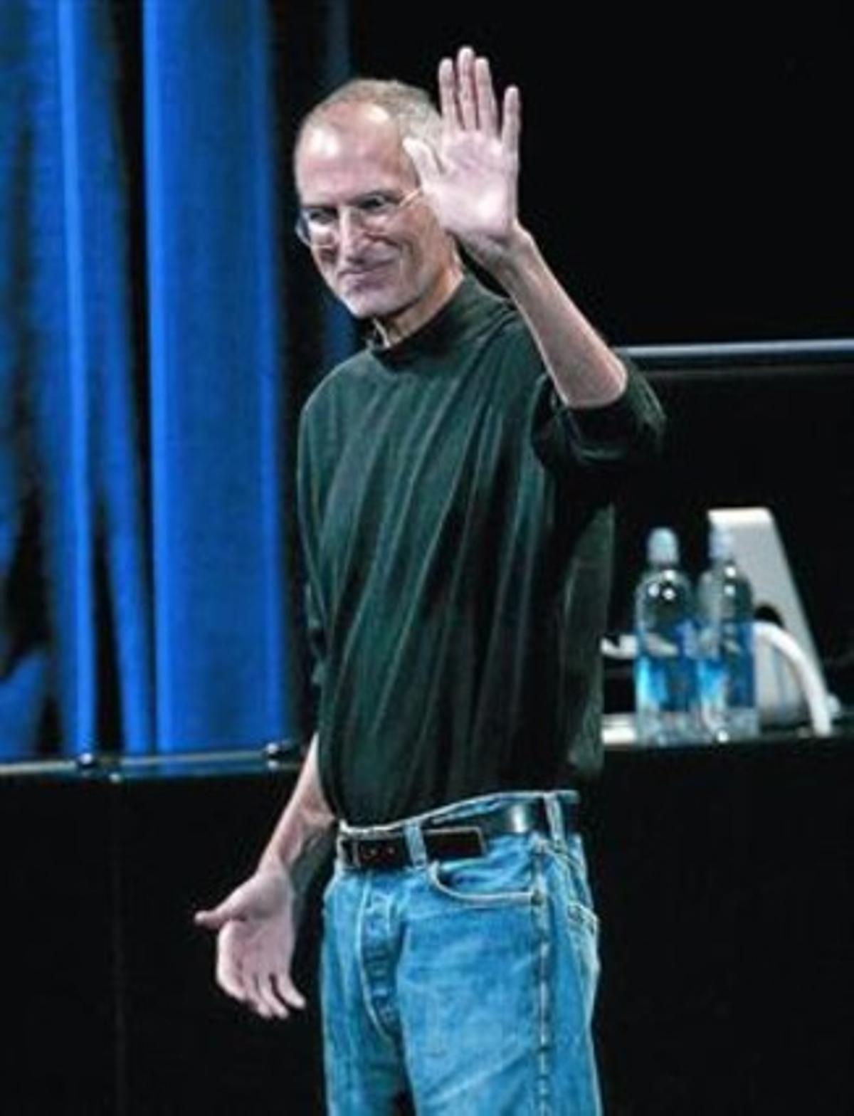 Steve Jobs, en una presentació a San Francisco el 2009. Steve Jobs, en una presentació a San Francisco el 2009.