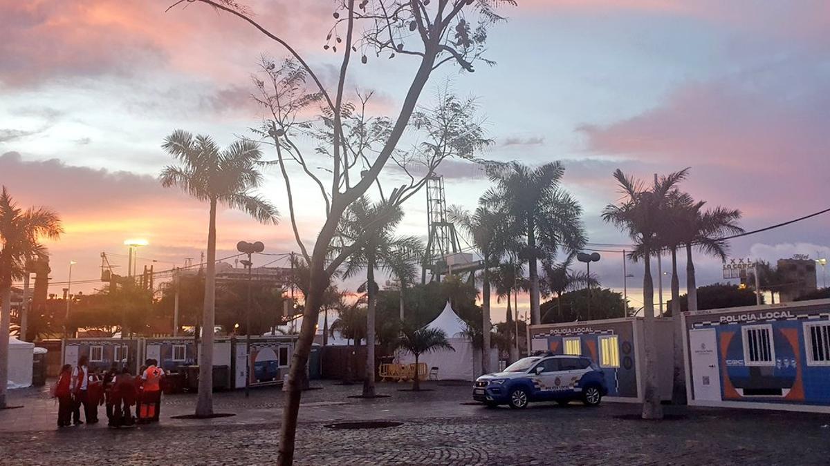 El hospital del Carnaval durante la amanecida de este sábado.