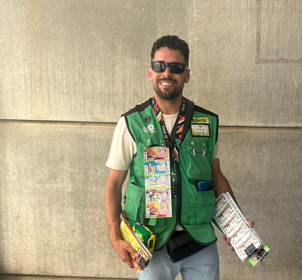 Carlos León, el vendedor de los tres cupones agraciados en Castuera.