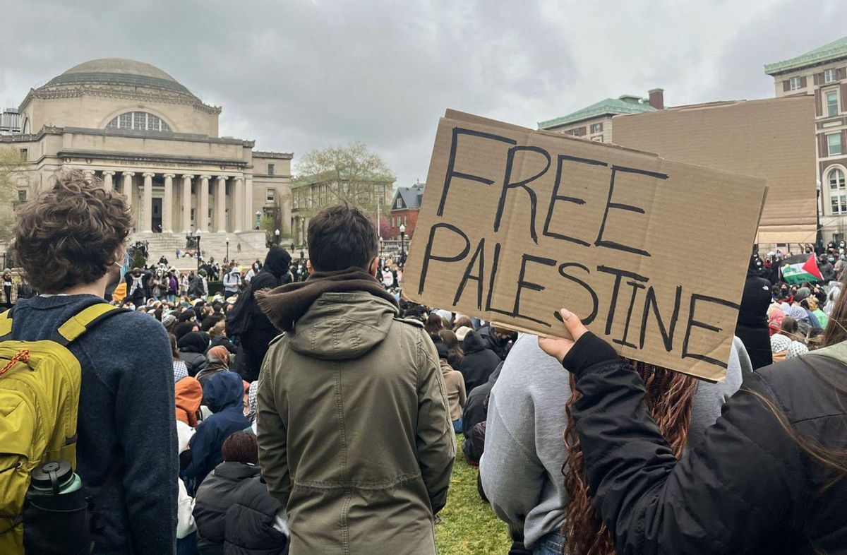 Estudiantes estadounidenses en una manifestación contra el genocidio en Gaza. | Carla Samón