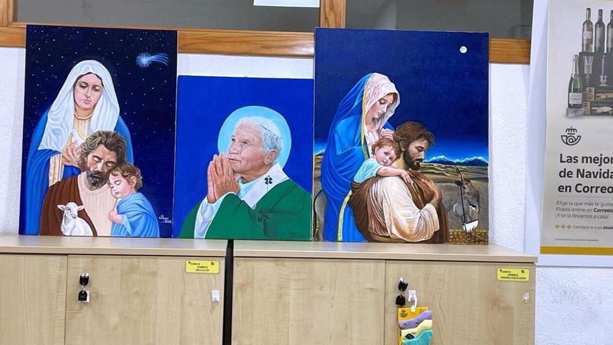 La exposición más navideña de Dos Hermanas: Correos reúne una galería de pinturas de Paco Ribas