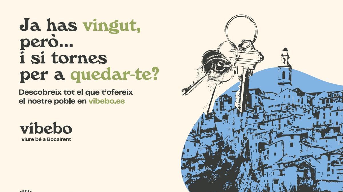 Cartel de la campaña de fomento del empadronamiento en Bocairent.