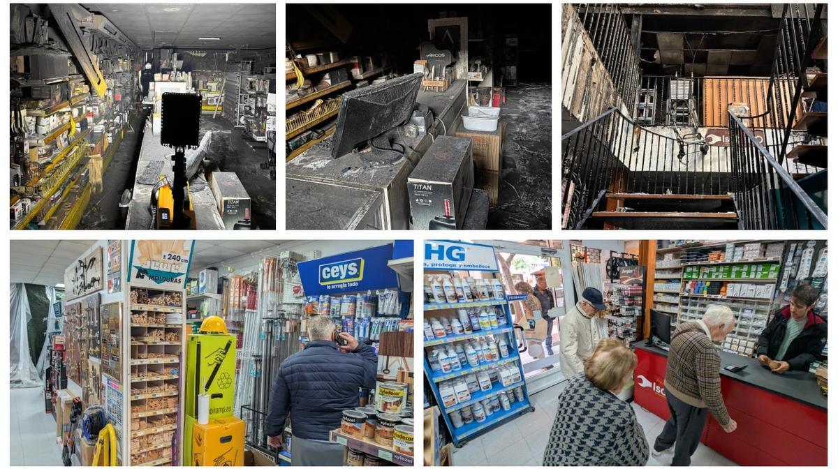 Vídeo: Ferretería Isabel reabre sus puertas en Benicàssim después de sufrir un incendio