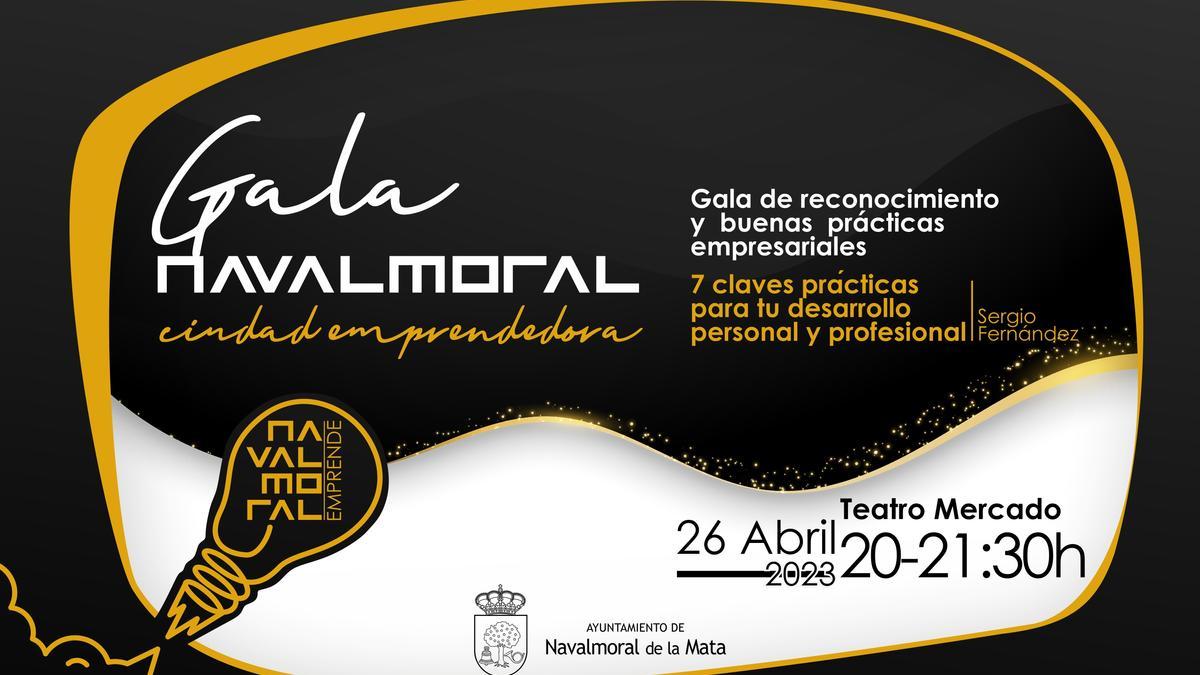 Cartel de la Gala Navalmoral Emprende.