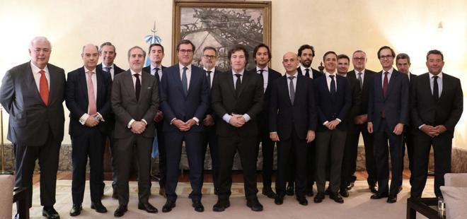 Milei es reuneix durant una hora amb les principals empreses de l’Ibex