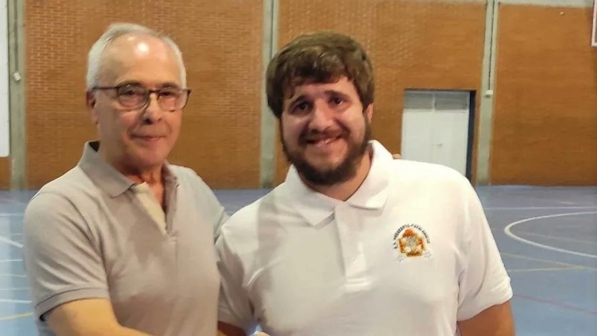 Curro Santaella, con el presidente Amado Gallardo.