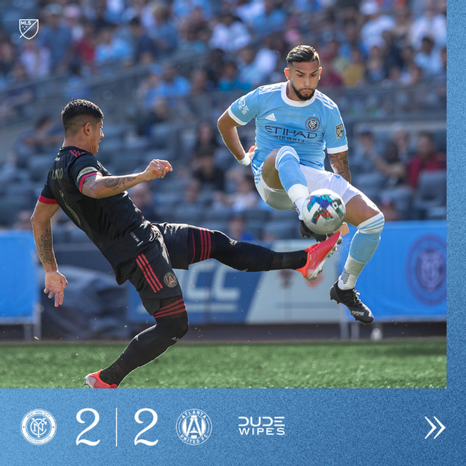 El doblete de Taty Castellanos no permite al New York City pasar del empate con el Atlanta